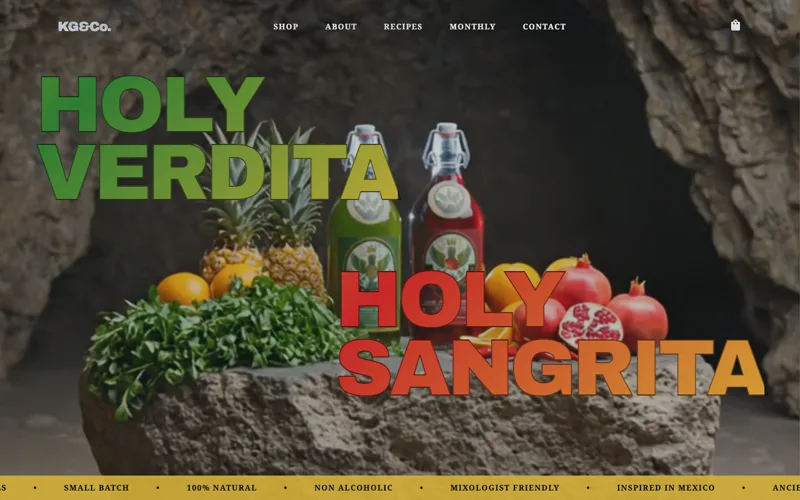 Holy Sangrita — drinks brand e-commerce website built by K&G
